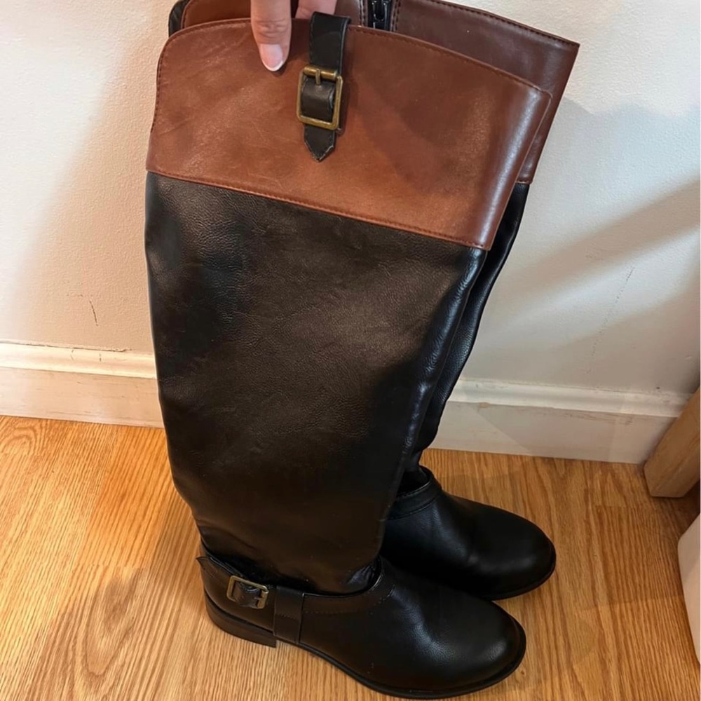 SOLD Brown and black boots